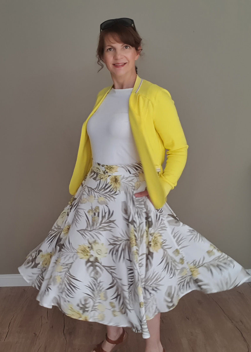 Webware Viskose - Lilien - weiß