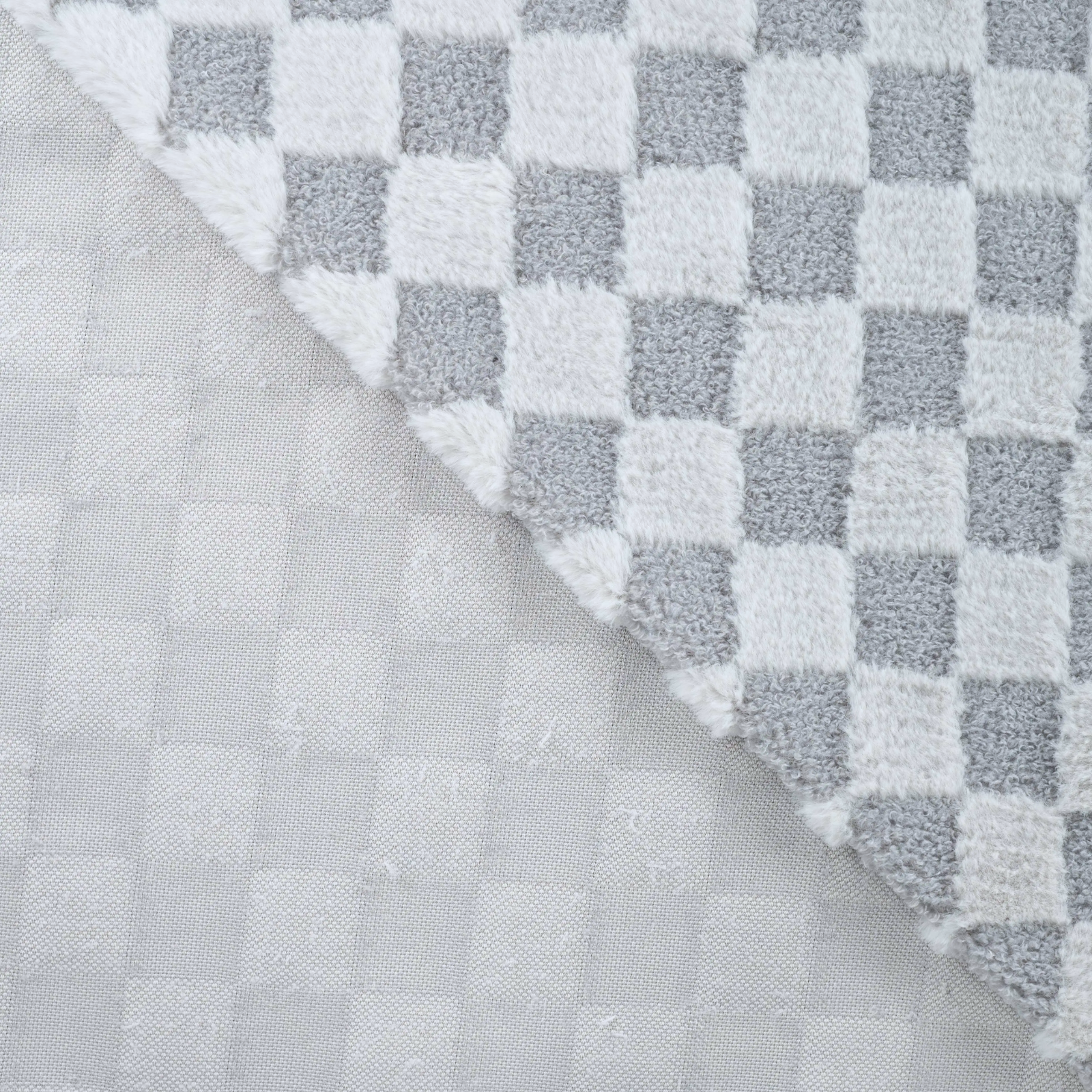 Fellimitat Bouclé Stoff - Karomuster