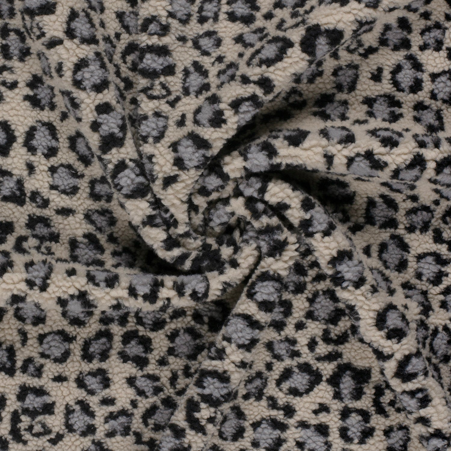 Sherpa Teddy Fleece Stoff - Leo Animalprint