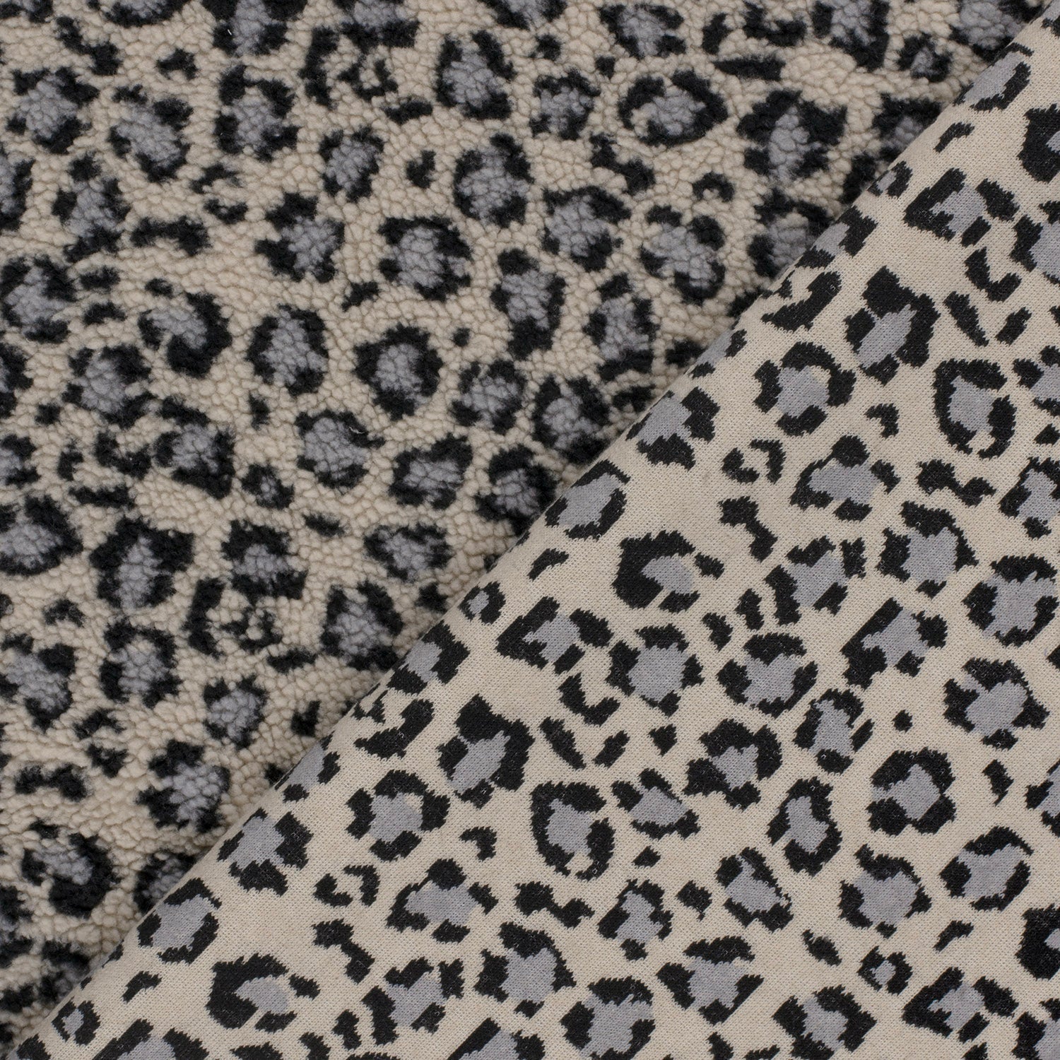 Sherpa Teddy Fleece Stoff - Leo Animalprint