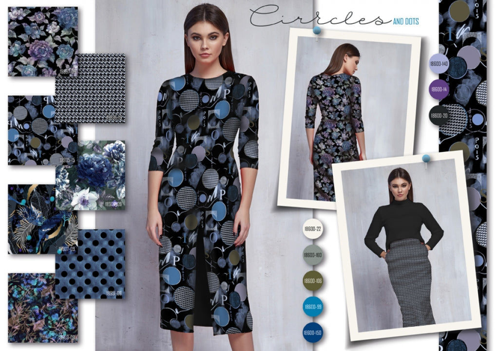 Jersey Digitalprint Stenzo Circles - große gemusterte Sechsecke - schwarz/schlamm