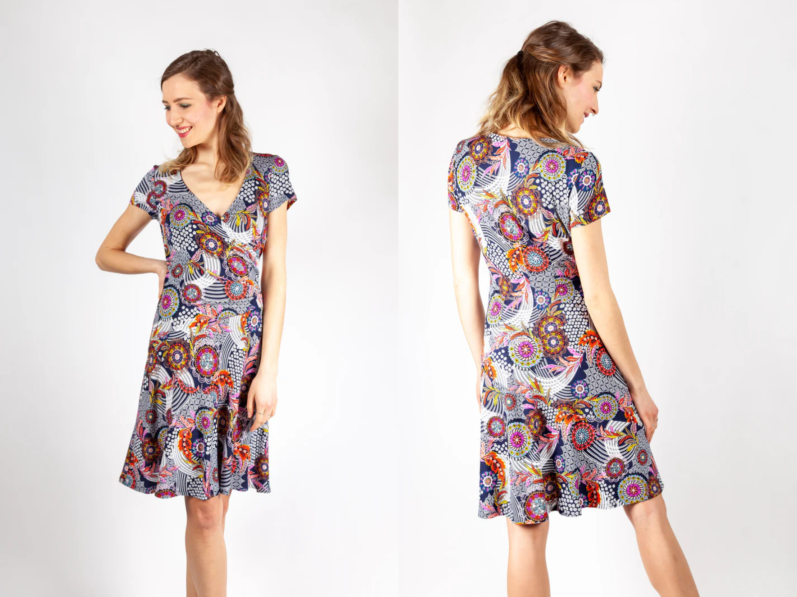 Papierschnittmuster Premium Wickelkleid Eileen