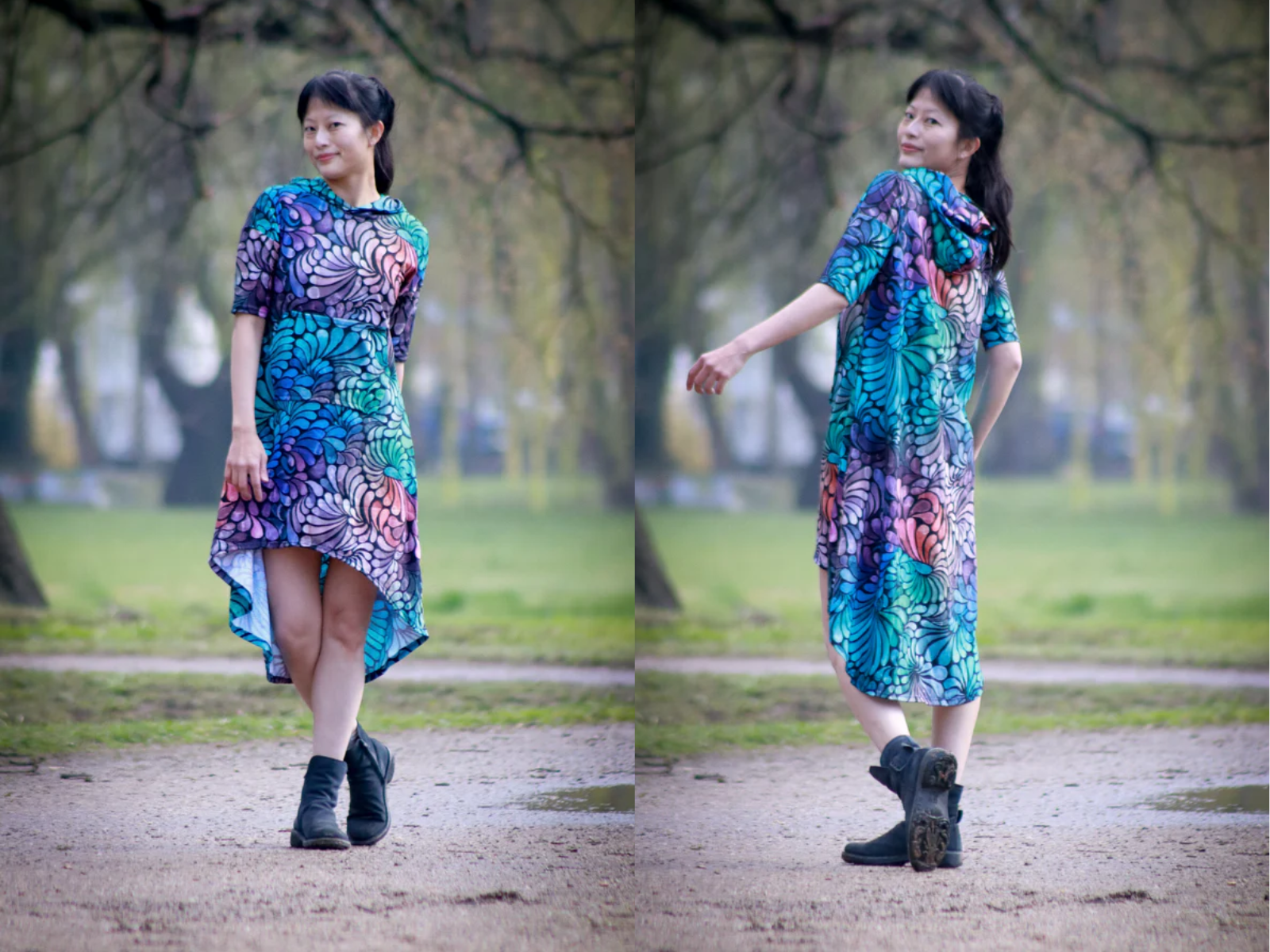 Papierschnittmuster Hoodiekleid Antwerpen