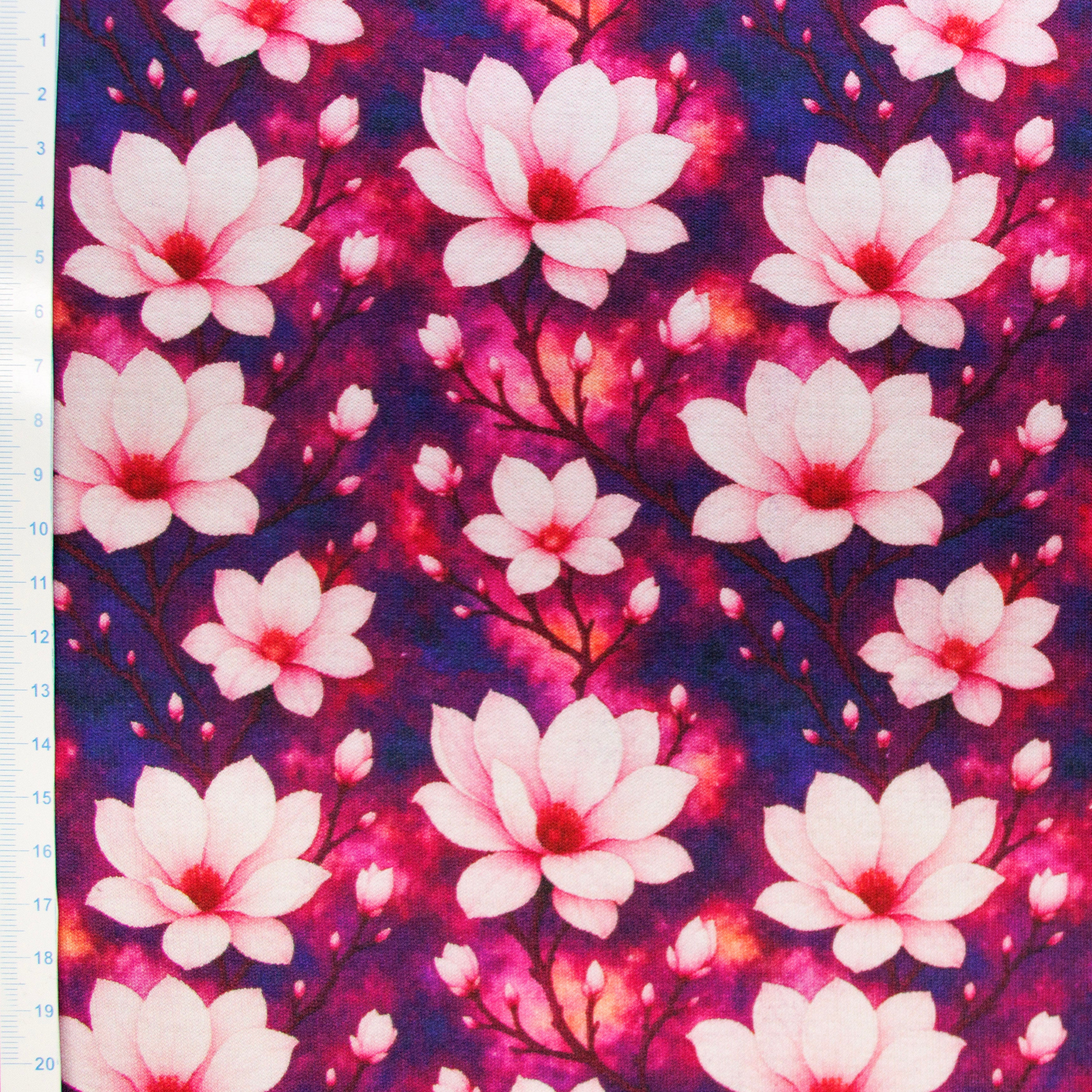 Alpenfleece Stoff - Blumen