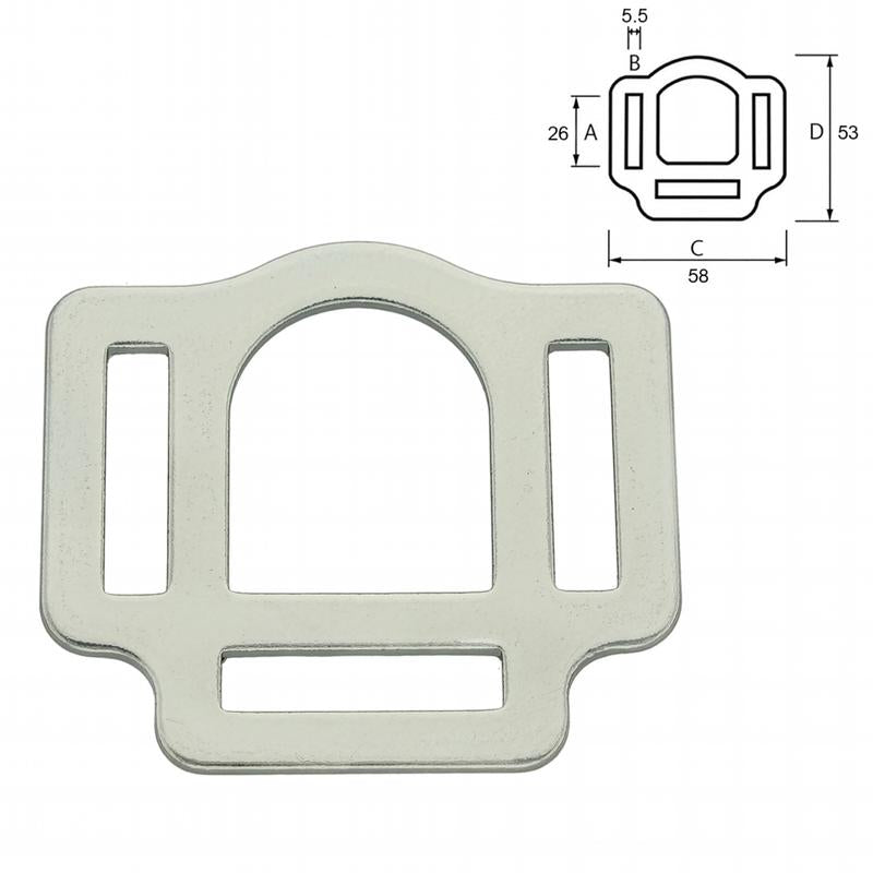 Halfterring 25 mm - silber