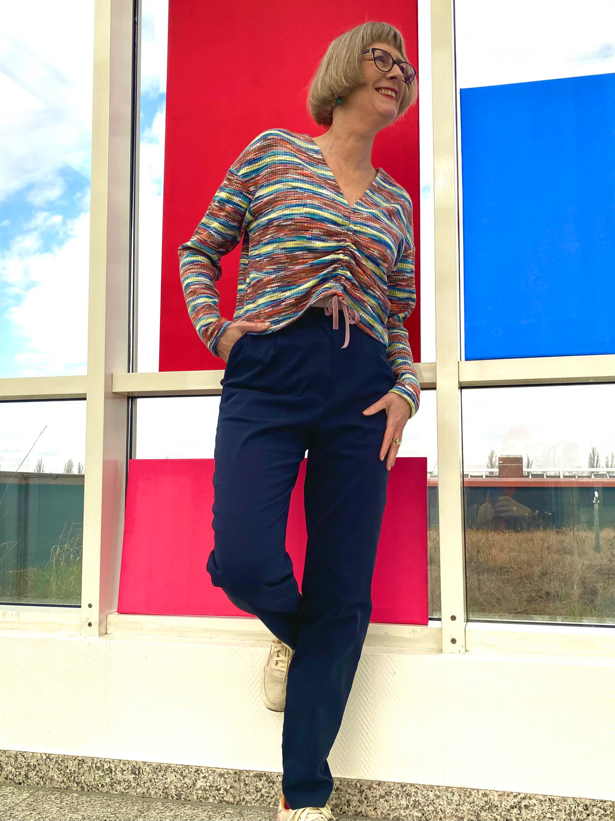 Papierschnittmuster Highwaist Hose Ücke