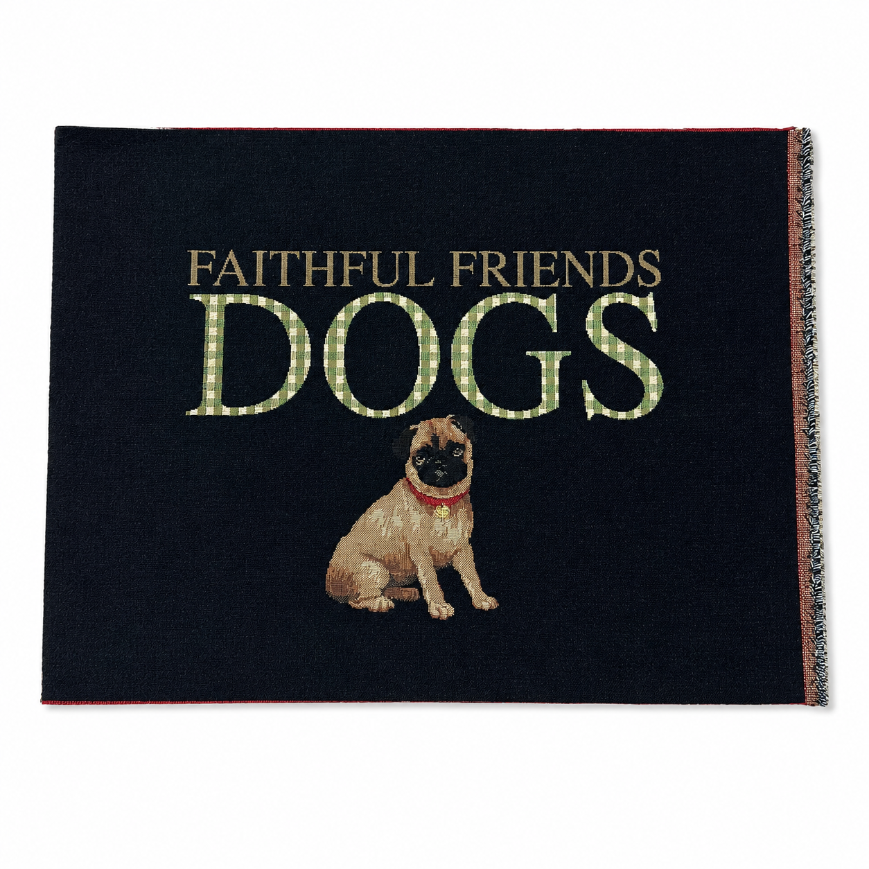 Jacquard Gobelin Dekostoff PANEL ca. 48 cm x 35 cm - Mops