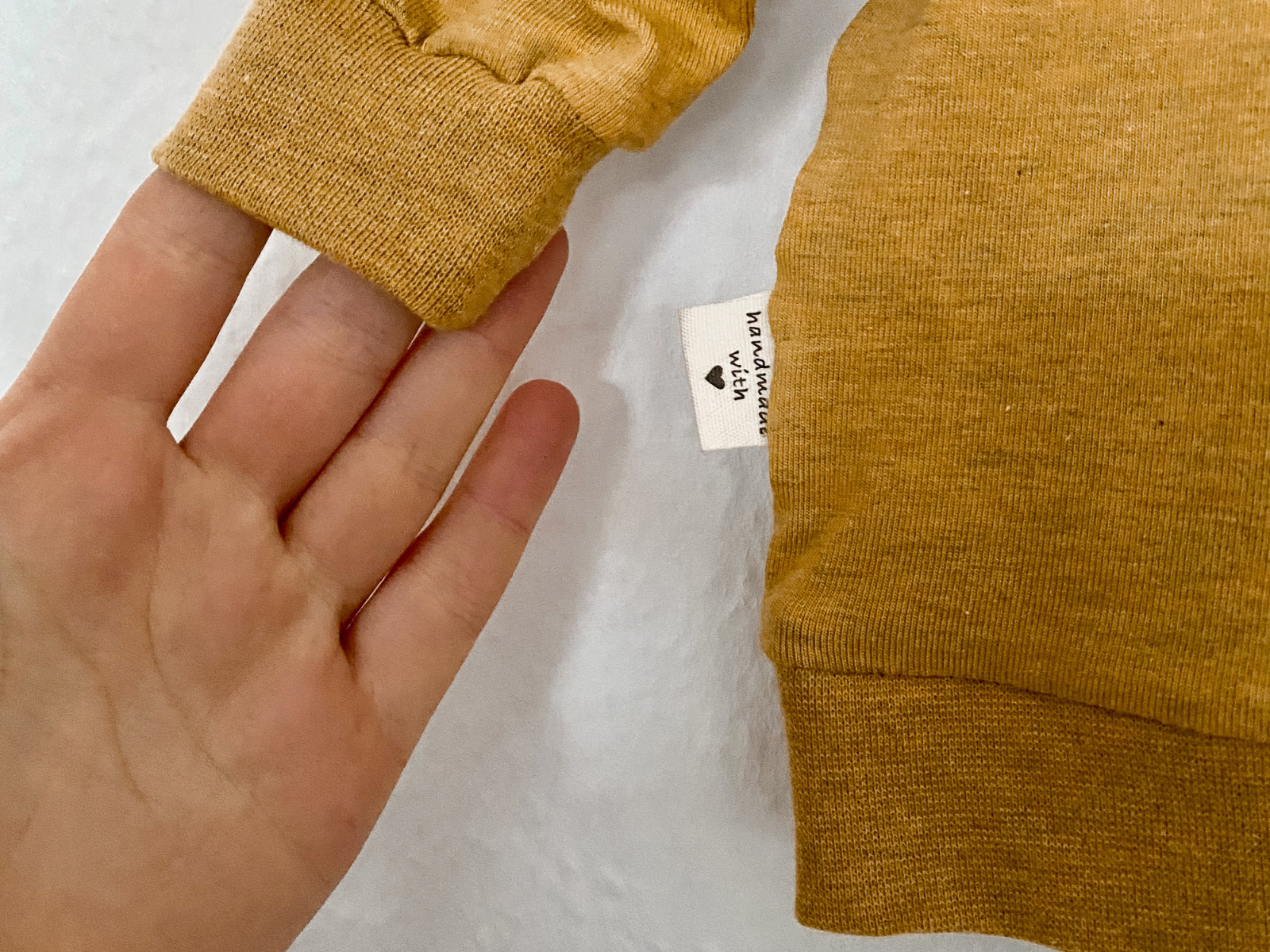 Glattes Bündchen Stoff Heike 95cm - meliert