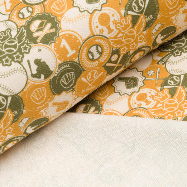 Sweat - Baseball-Motive - gelb/grün