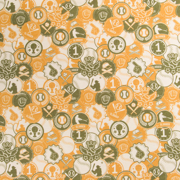 Sweat - Baseball-Motive - gelb/grün