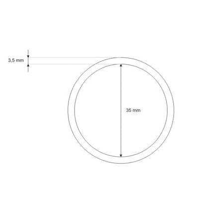 O-Ring Rundring Metall 2 Stück - silber