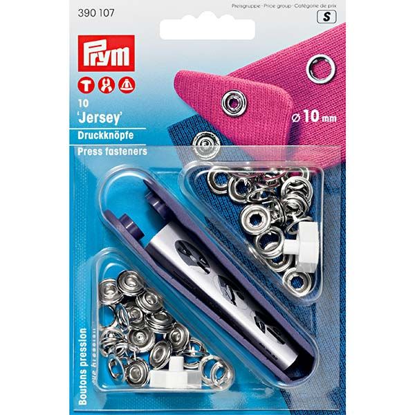 Prym 10 NF-Druckknopf Jersey Zackenring MS 10 mm - silber