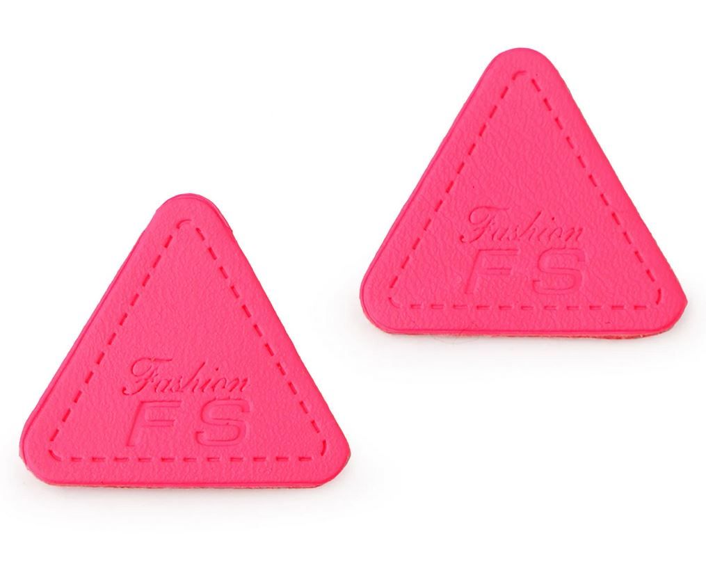 Kunstleder Aufnäher ca. 23 x 25 mm 2 Stück - FS-Fashion