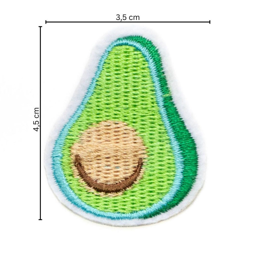 Stick-Applikation zum Aufbügeln ca 3,5 cm x 4,5 cm - Avocado - grün