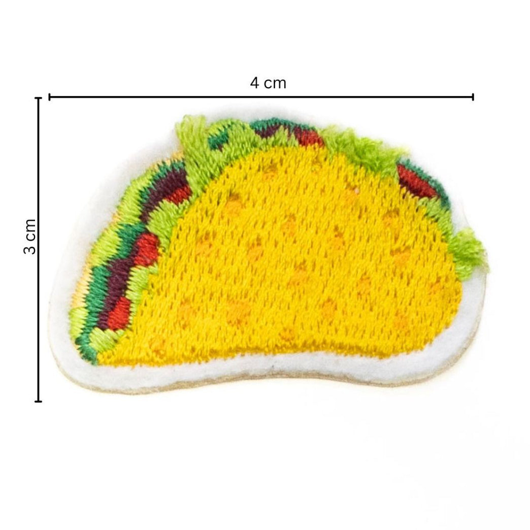 Stick-Applikation zum Aufbügeln ca 4,0 cm x 3,0 cm - Taco - gelb