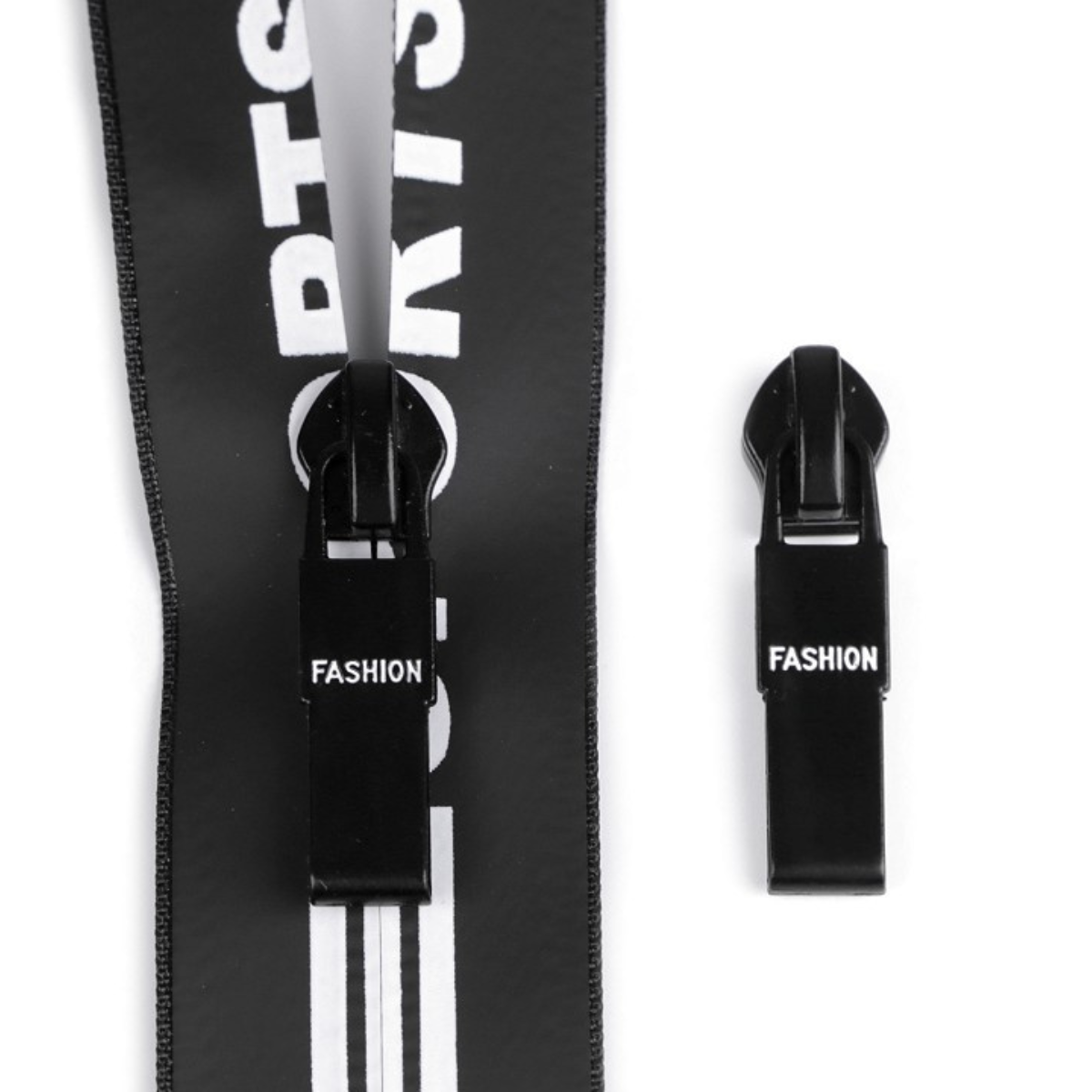 Zipper/Schieber für Spiralreißverschlüsse Fashion 7 mm - Set 2 Stück - schwarz