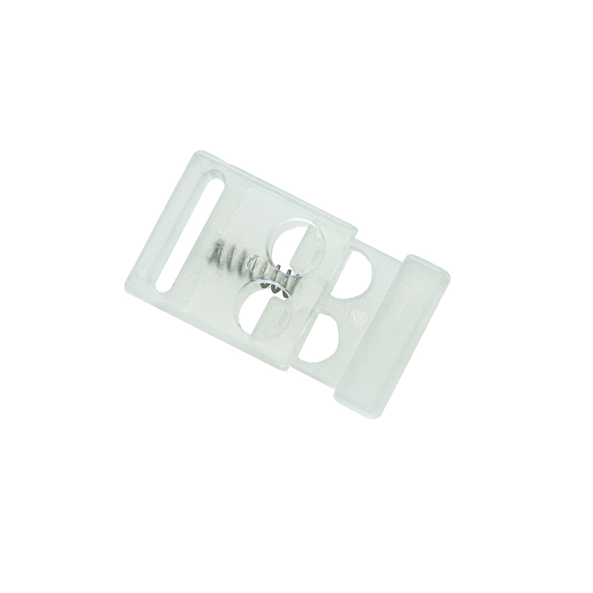 4 Kordelstopper - ca. 24 x 16 mm - für Kordeln mit max. 3 mm Durchmesser - transparent