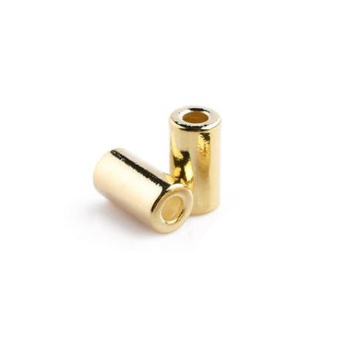 2 Kordelenden- 14 x 9 mm - für Kordeln mit max. 4 mm Durchmesser - gold