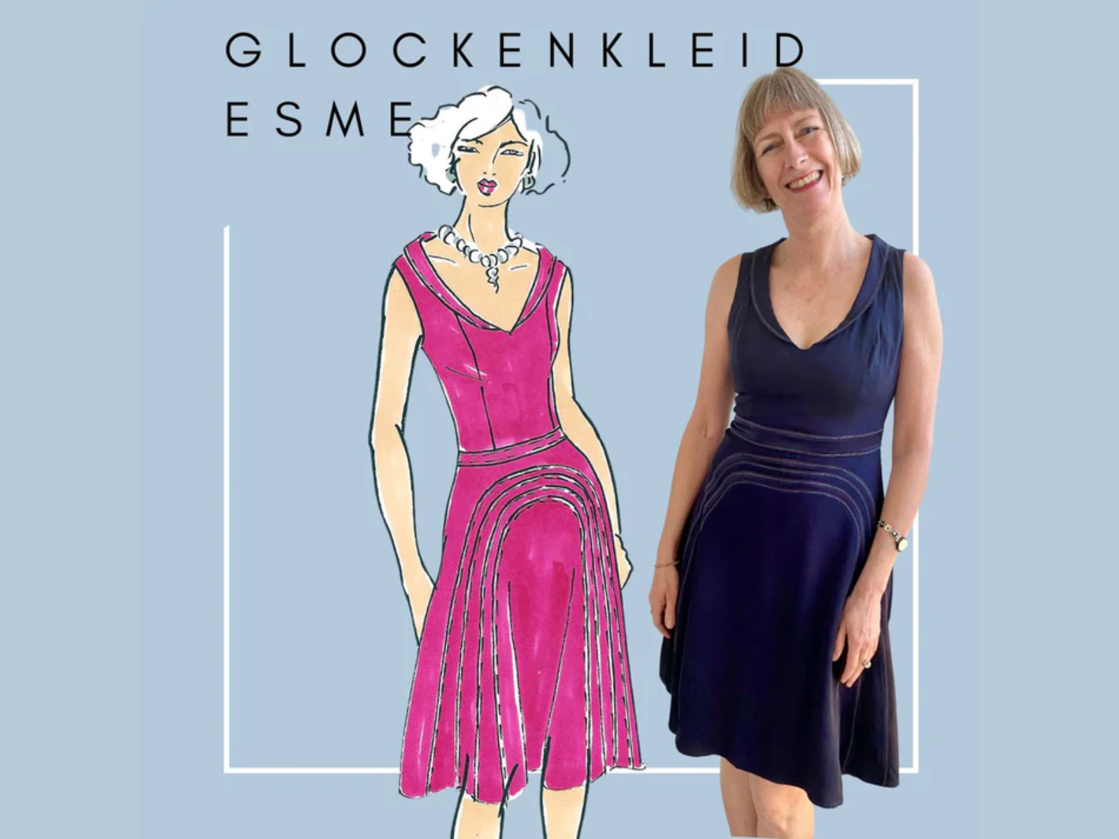 Papierschnittmuster Glockenkleid Esme