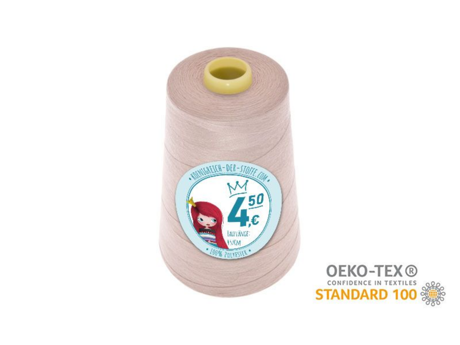 🧵 Overlock Nähgarn - 4570 m - Beige • Rosé • Taupe