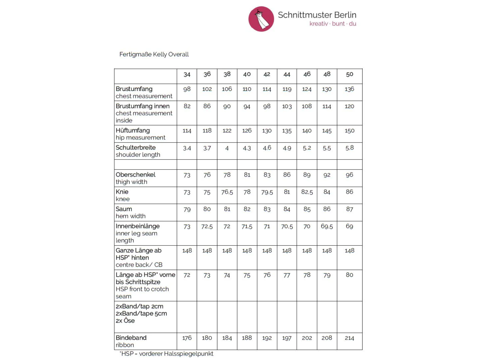 Papierschnittmuster Overall Kelly