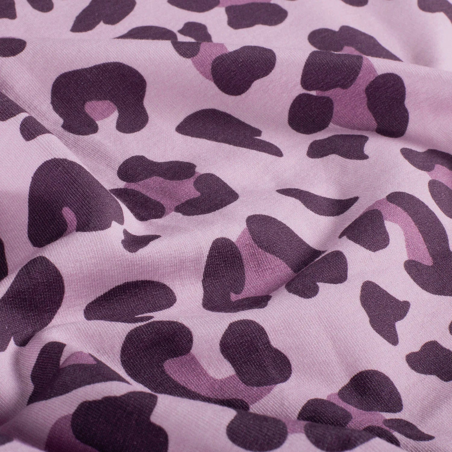 Sweat French Terry Stoff Digitaldruck - Leo Animalprint - Rosa