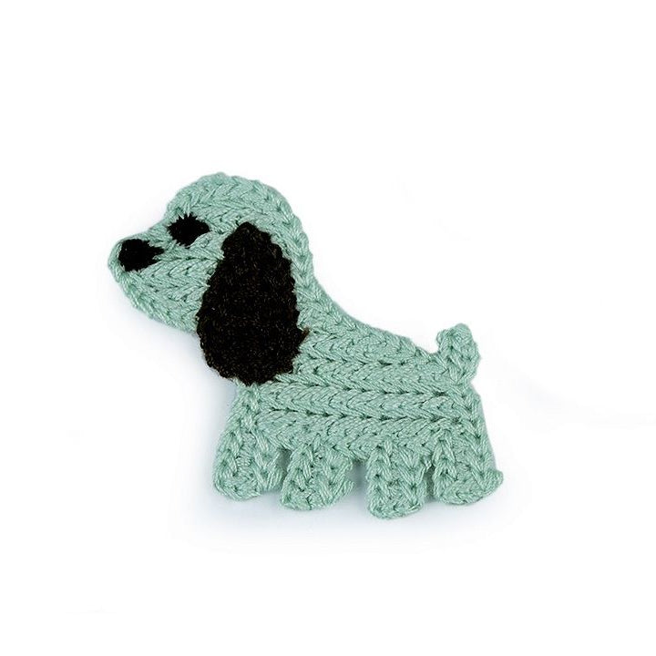 Häkelapplikation/Aufnäher 40 x 40 mm - Hund