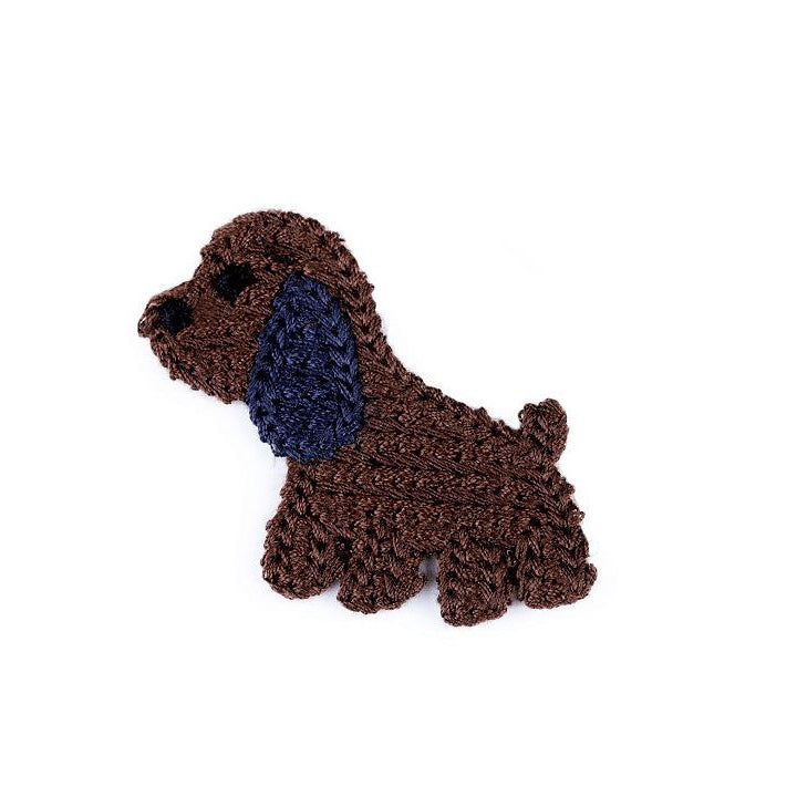 Häkelapplikation/Aufnäher 40 x 40 mm - Hund