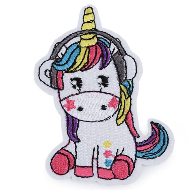 Aufbügler - Einhorn - weiß