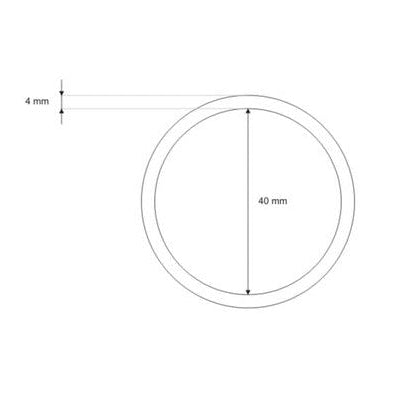 O-Ring Rundring Metall 2 Stück - silber