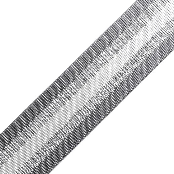 Glatter doppelseitiger Gurtband mit Lurex - 38 mm - Streifen