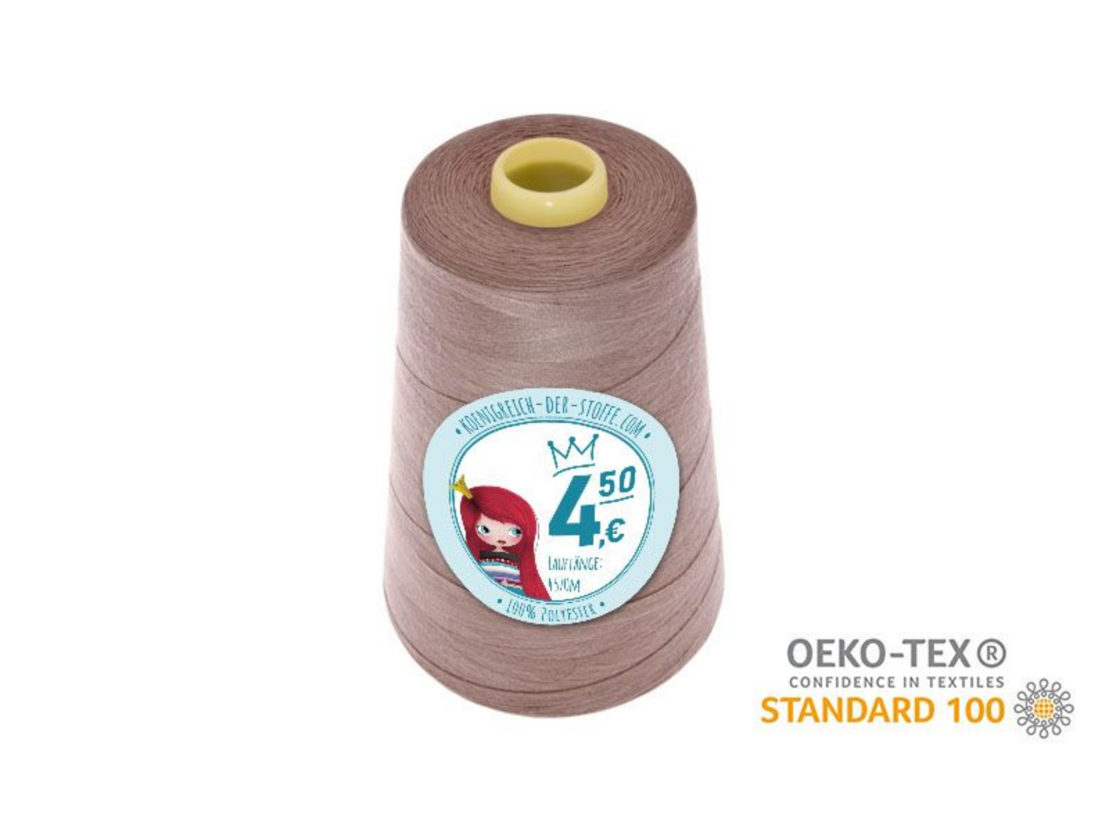 🧵 Overlock Nähgarn - 4570 m - Beige • Rosé • Taupe