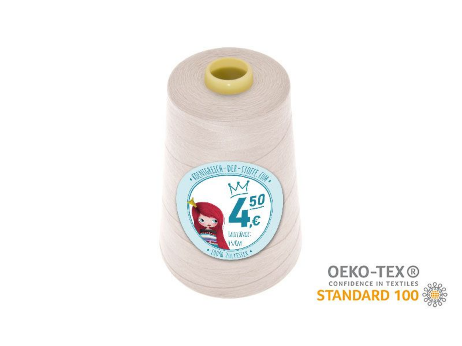 🧵 Overlock Nähgarn - 4570 m - Weiß • Creme • Beige • Gelb • Orange