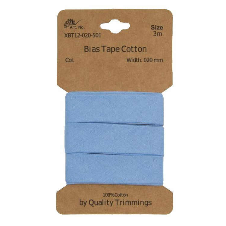 Schrägband/Einfassband Baumwolle gefalzt 20 mm - 3 m Coupon