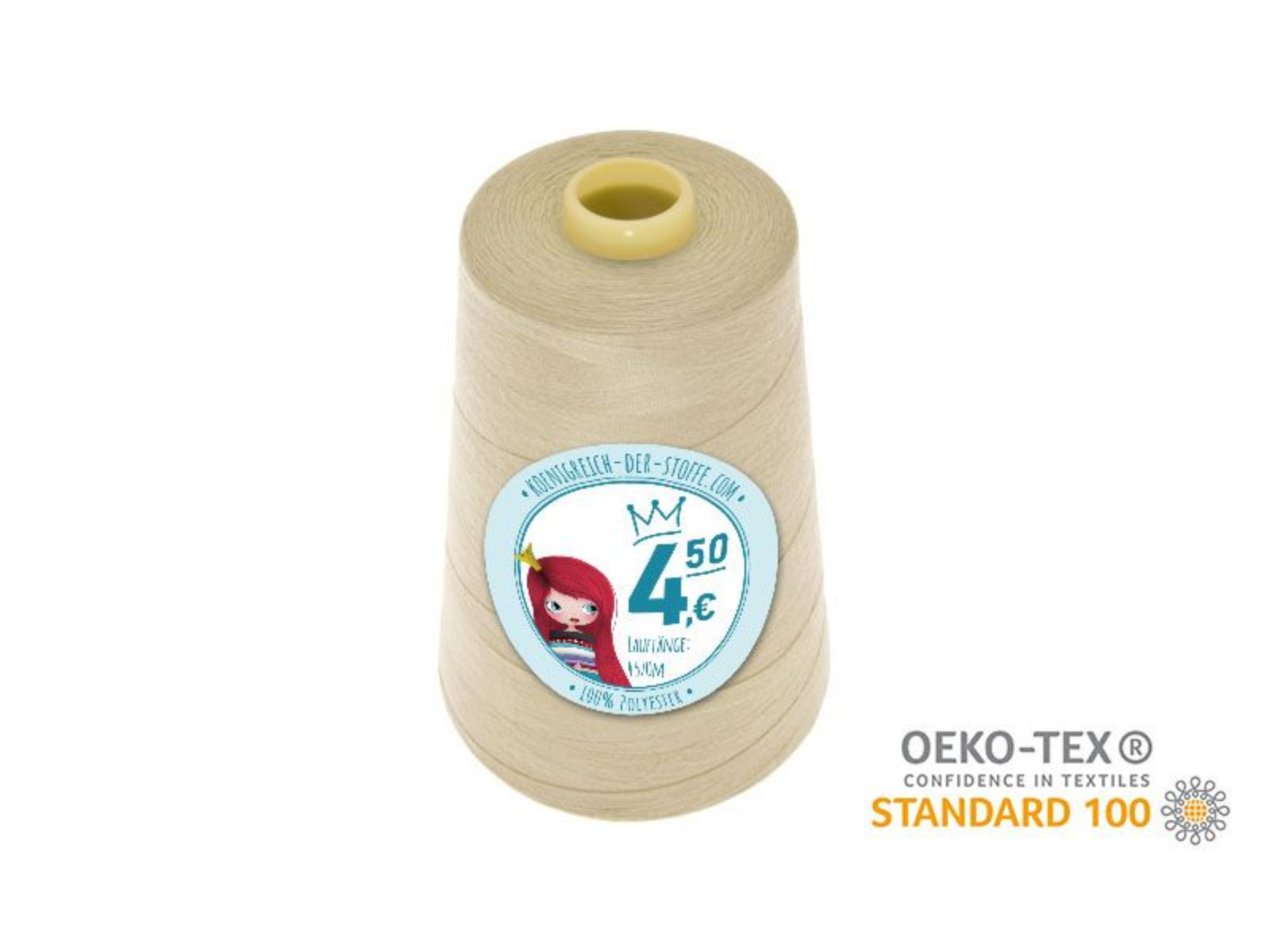 🧵 Overlock Nähgarn - 4570 m - Weiß • Creme • Beige • Gelb • Orange