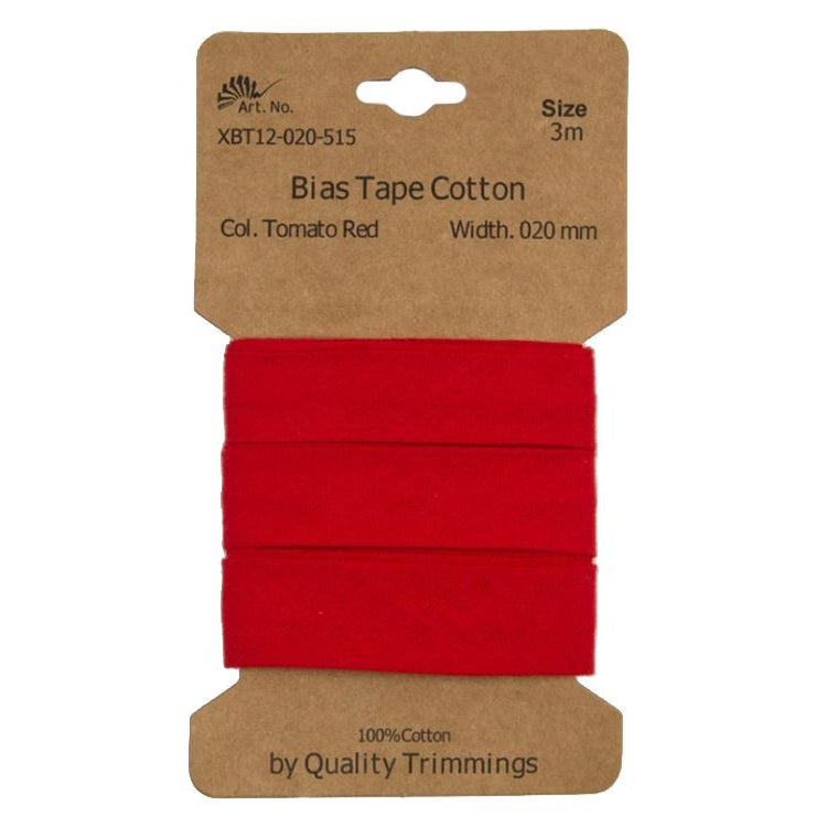 Schrägband/Einfassband Baumwolle gefalzt 20 mm - 3 m Coupon