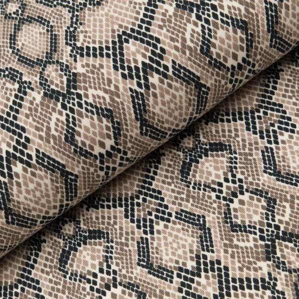 Jersey - Animalprint Schlange - braun