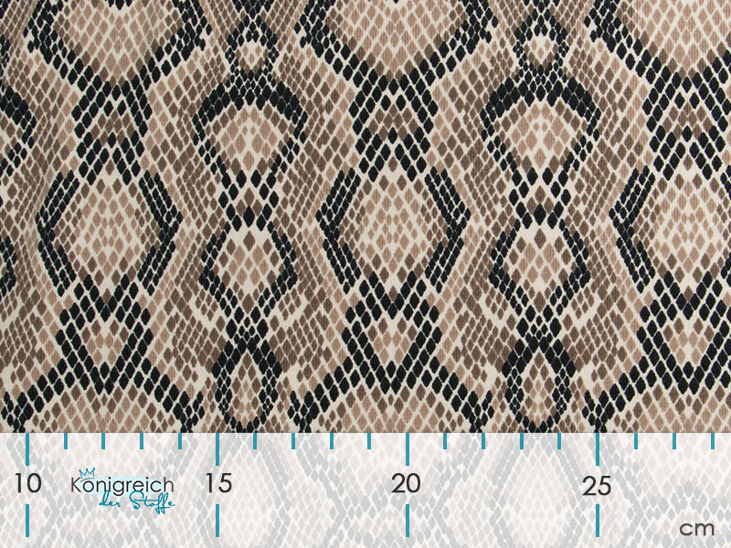 Jersey - Animalprint Schlange - braun