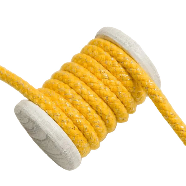 Baumwoll Kordel / Hoodie-Band mit Glitzer Ø 10 mm