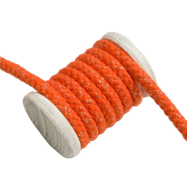 Baumwoll Kordel / Hoodie-Band mit Glitzer Ø 10 mm