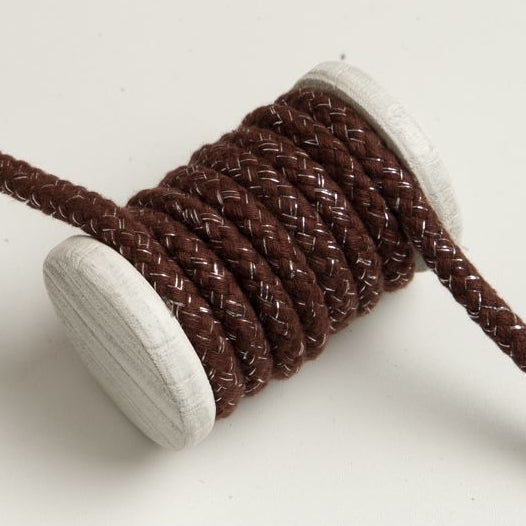 Baumwoll Kordel / Hoodie-Band mit Glitzer Ø 10 mm