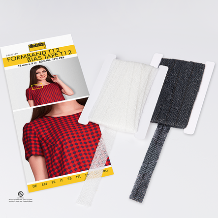 🟡 Vlieseline FORMBAND - Band zur Sicherung von schrägen & runden Kanten 12mm x 5m