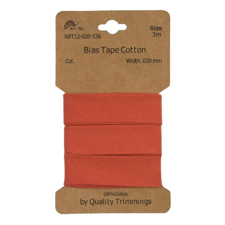 Schrägband/Einfassband Baumwolle gefalzt 20 mm - 3 m Coupon
