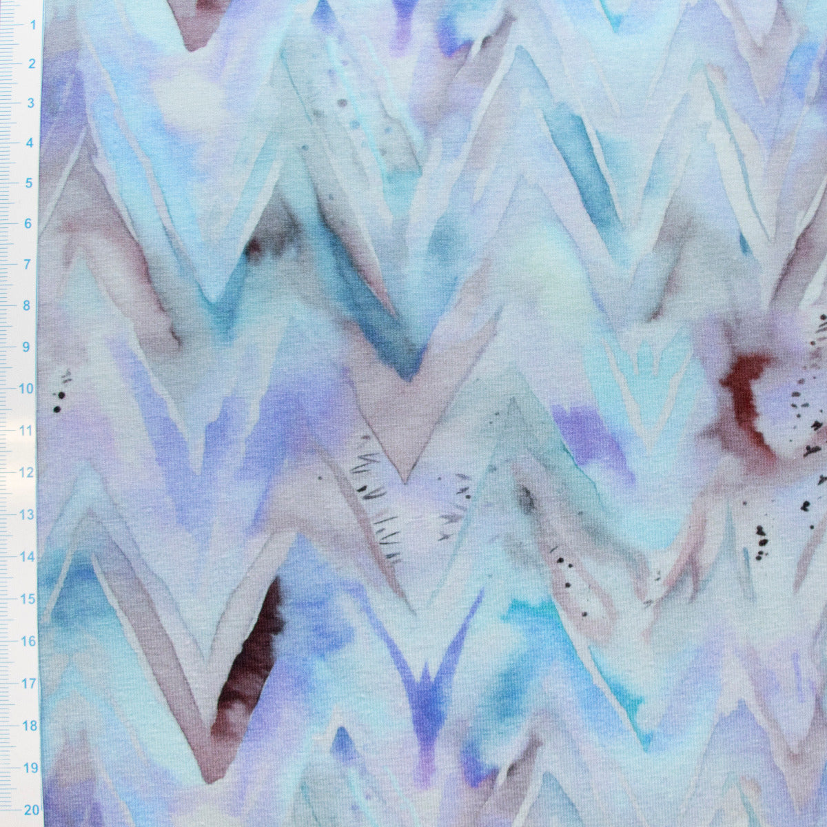 Jersey Digitaldruck - Watercolour Zick Zack