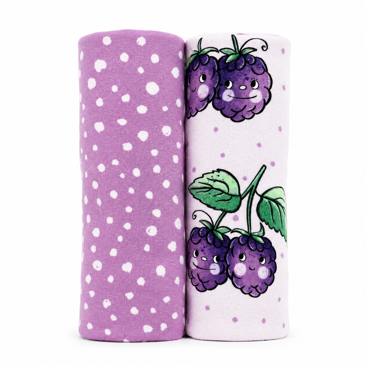 Jersey Stoffpaket Katzengold Design - Brombeeren - flieder