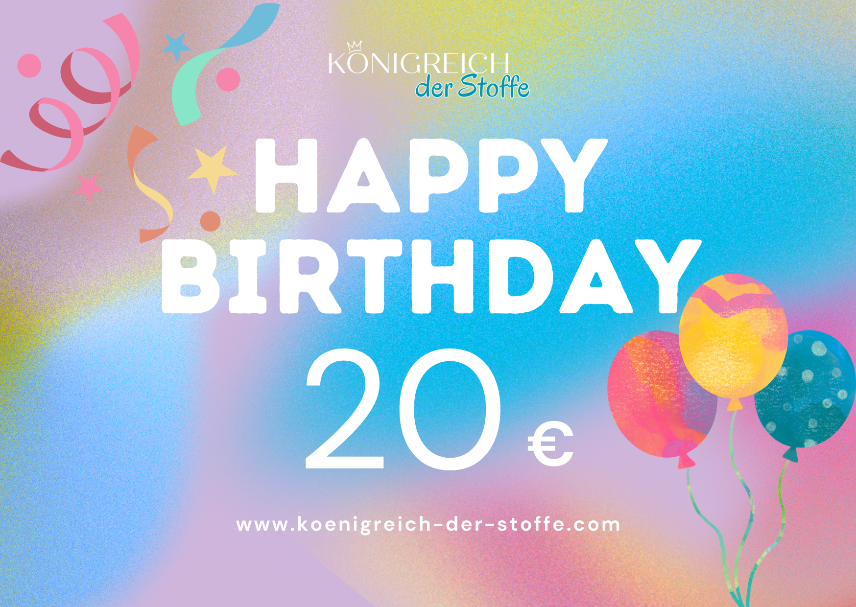 🎉 Geburtstag Gutschein - Königreich der Stoffe