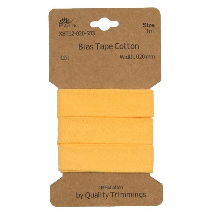 Schrägband/Einfassband Baumwolle gefalzt 20 mm - 3 m Coupon