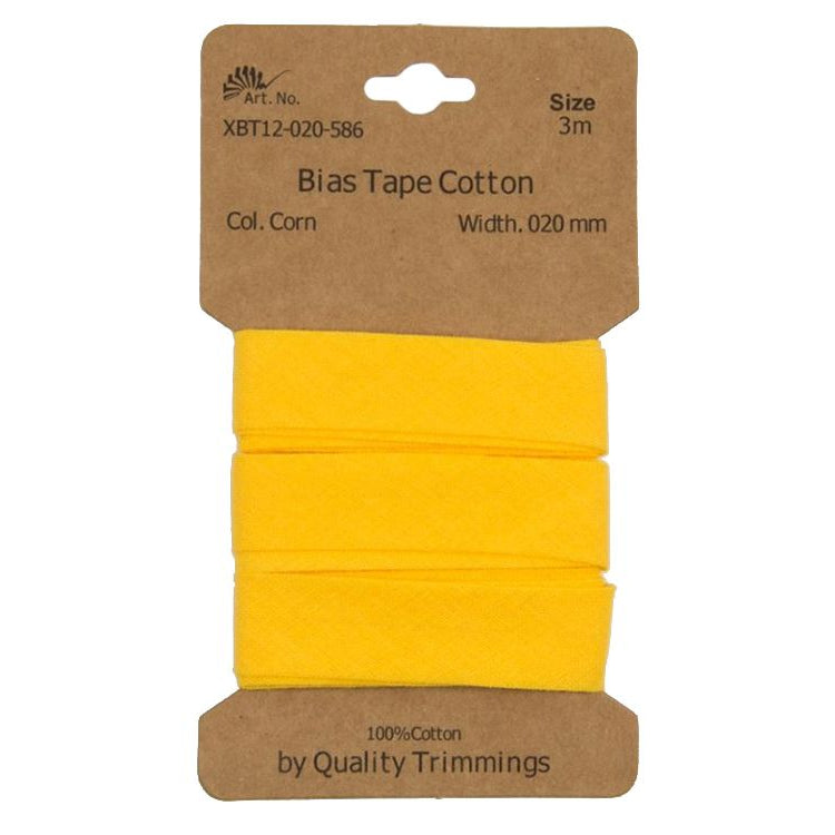 Schrägband/Einfassband Baumwolle gefalzt 20 mm - 3 m Coupon