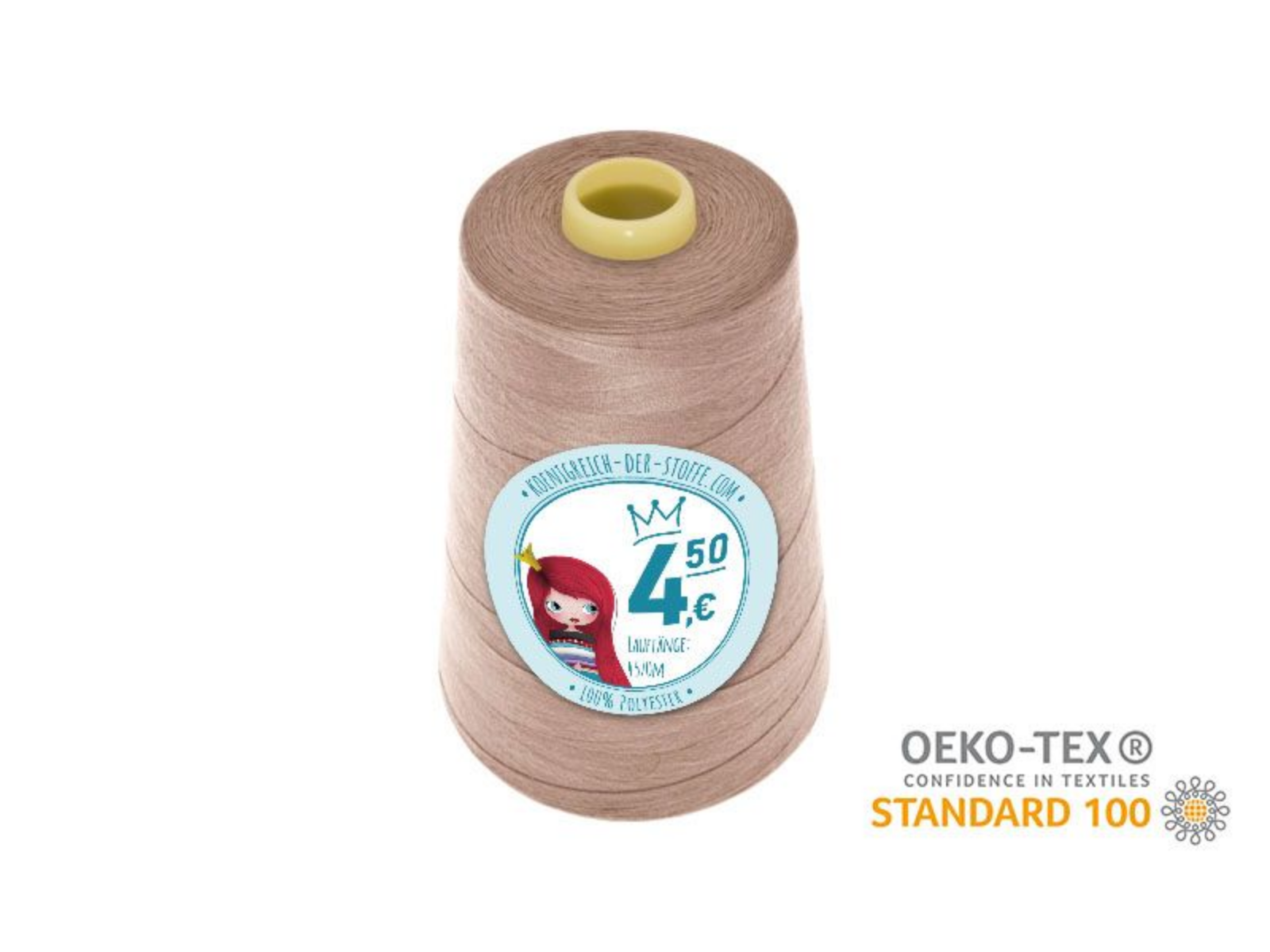 🧵 Overlock Nähgarn - 4570 m - Beige • Rosé • Taupe