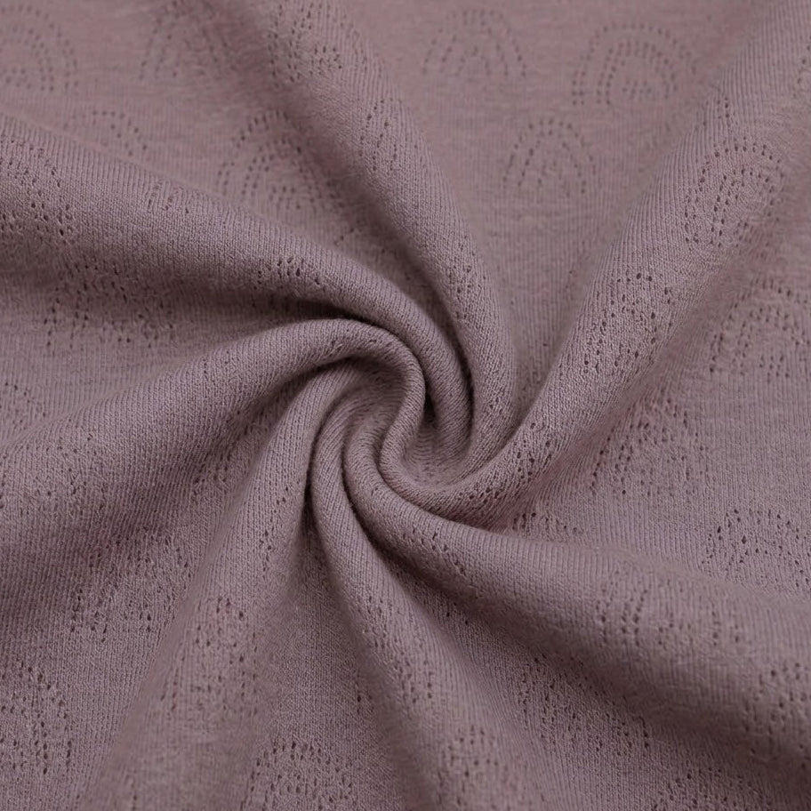 Baumwolle Feinstrick-Jersey Pointoille Lochmuster - Regenbögen